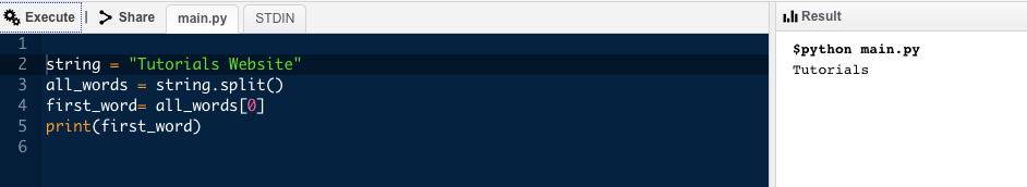 How To Get The First Word In A String Python Tutorialswebsite