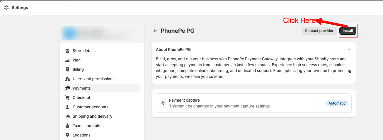 PhonePe integration in Shopify