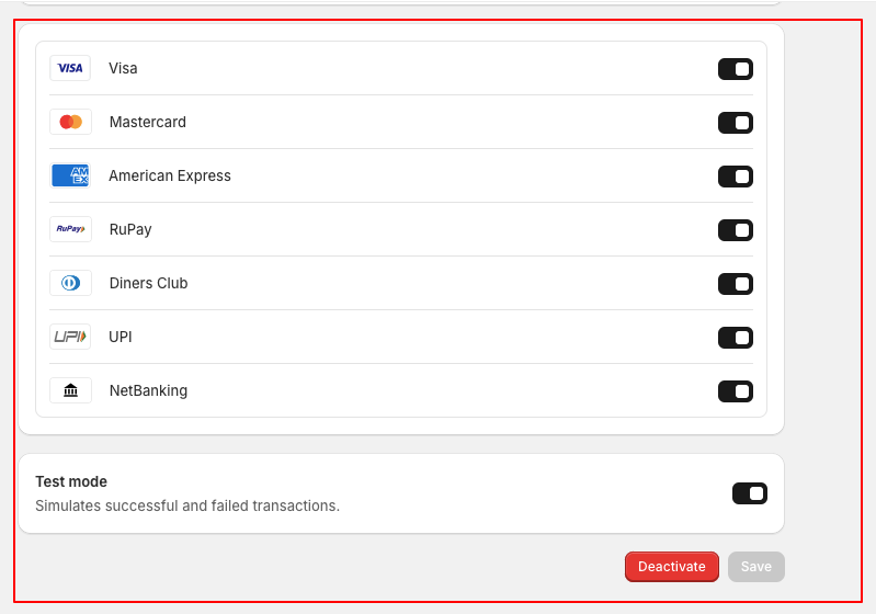 Shopify PhonePe setup