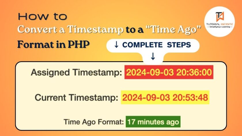 Convert a Timestamp to a “Time Ago” Format