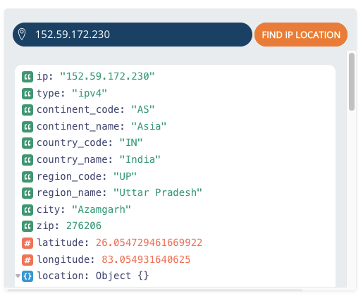 Get Geolocation Using the IPstack API