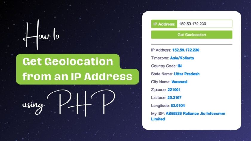 Get Geolocation from an IP Address