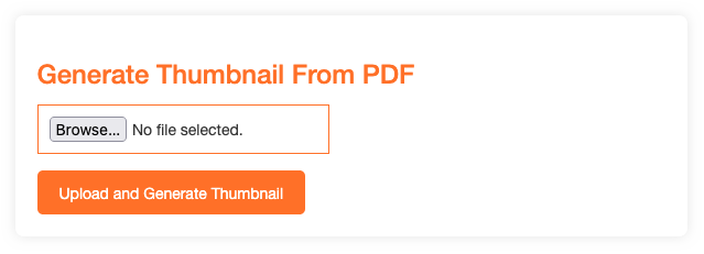 Generate Thumbnail From PDF