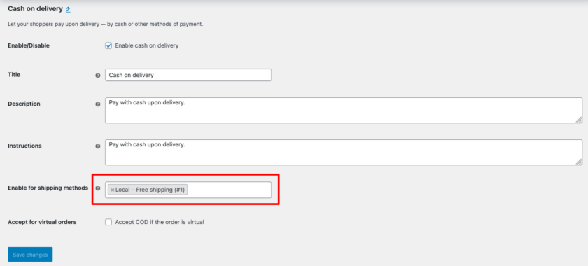 Restrict Cash on Delivery (COD) Based on PIN Codes